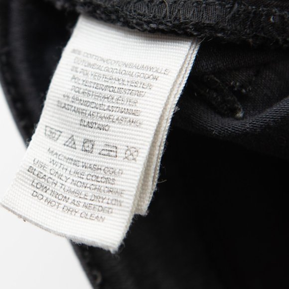 Free People Busted Skinny Jeans High Waist Denim Distressed Black Size 25 - Picture 4 of 6